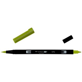 Маркер-кисть brush pen 076 зеленая охра