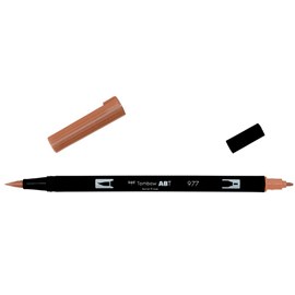 Маркер-кисть brush pen 977 коричневое седло